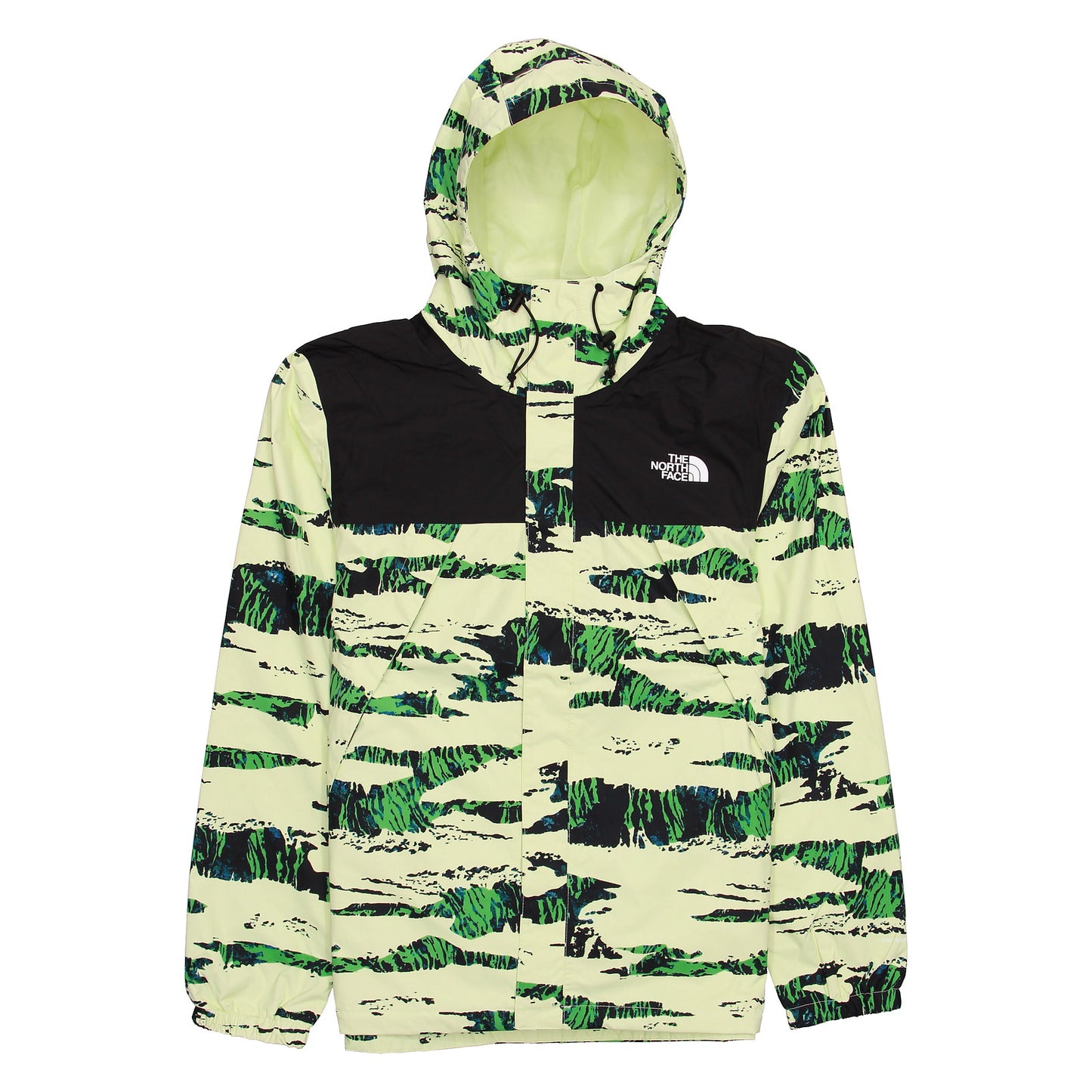 The North Face Antora Mens Lime Cream Camo DryVent Waterproof Rain Jacket