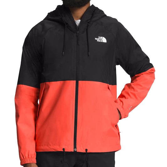The North Face Antora Men's Black/Retro Orange Hoodie Rain Jacket