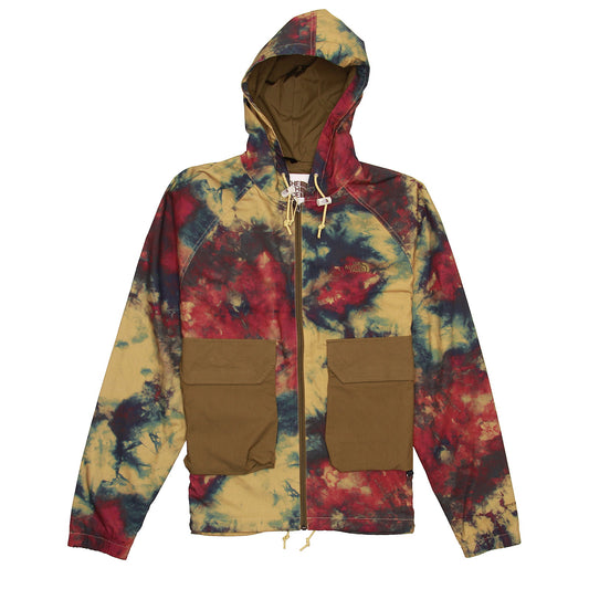 The North Face Ripstop Print Wind Hoodie Mens Browns Tie-Dye Jacket