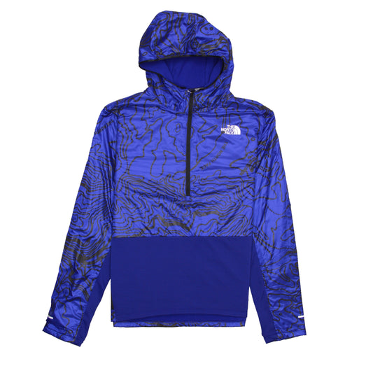 The North Face Winter Warm Men's Lapis Blue Yosemite Topo Print 1/4 Zip Hoodie