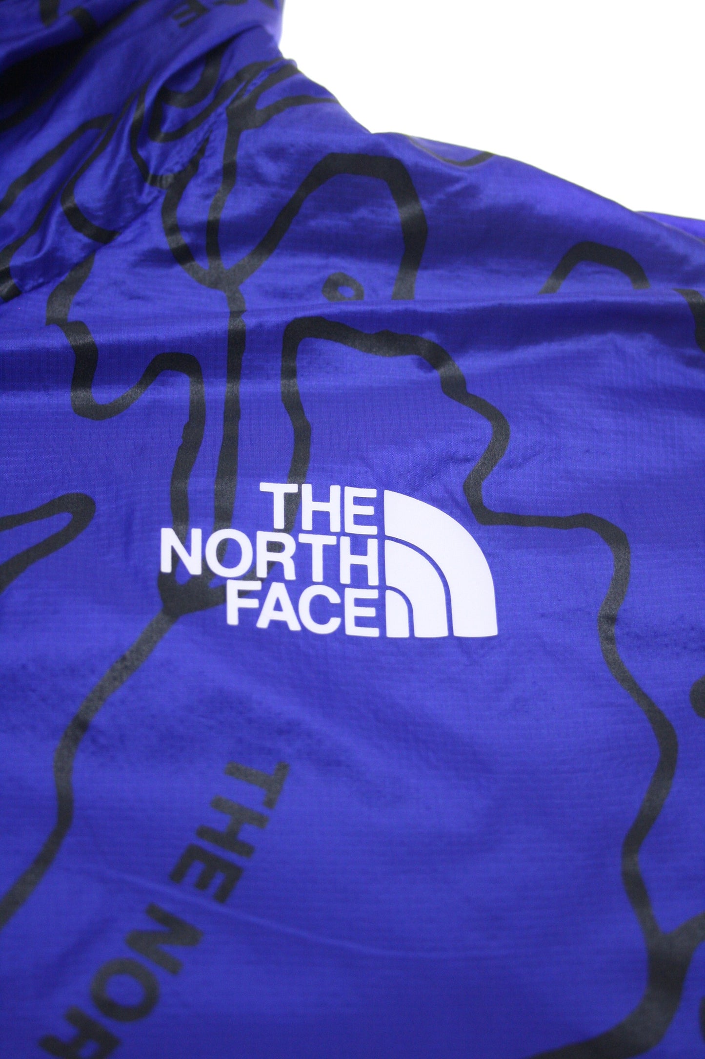 The North Face Winter Warm Men's Lapis Blue Yosemite Topo Print 1/4 Zip Hoodie