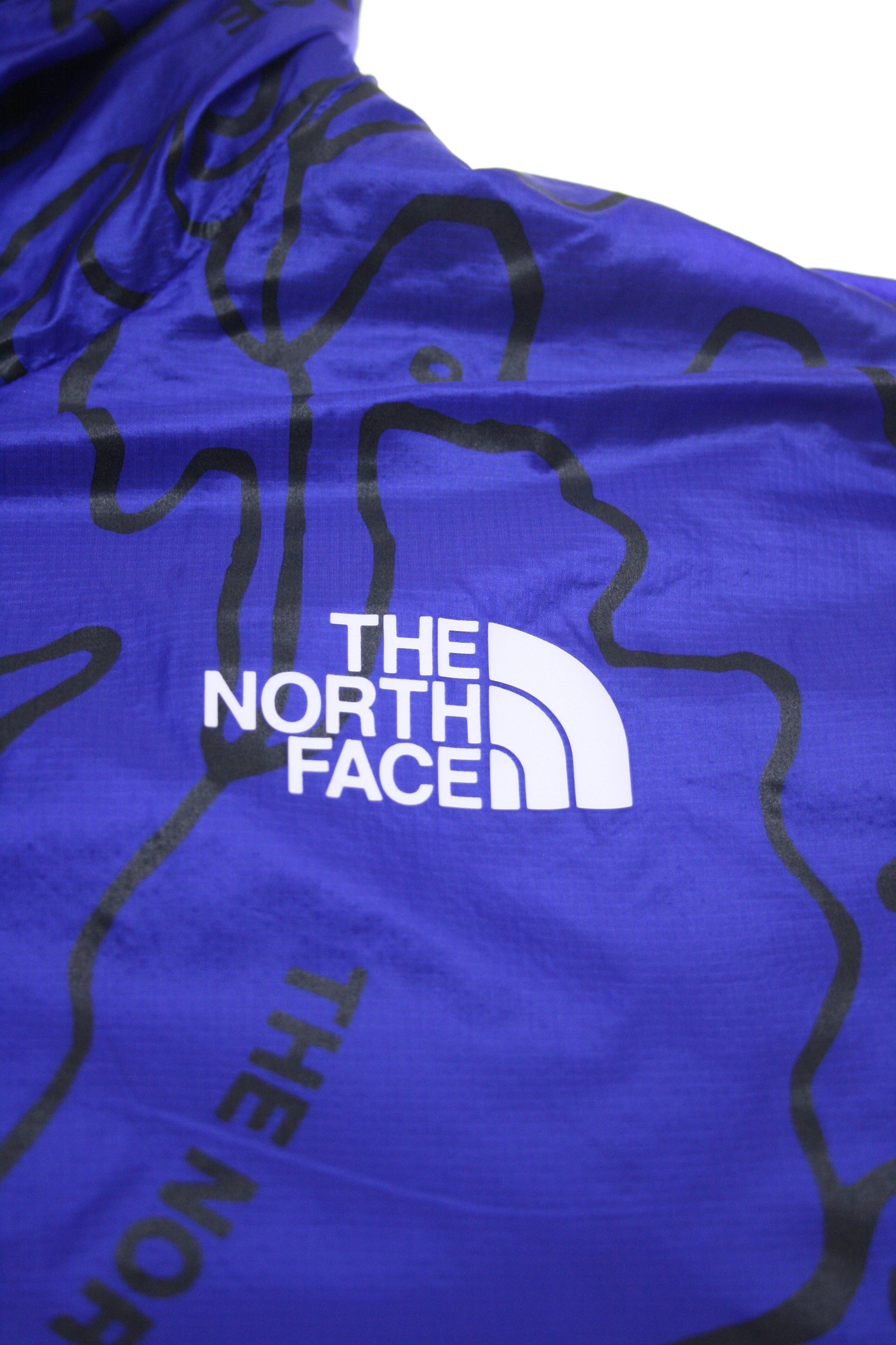 The North Face Winter Warm Men's Lapis Blue Yosemite Topo Print 1/4 Zip Hoodie
