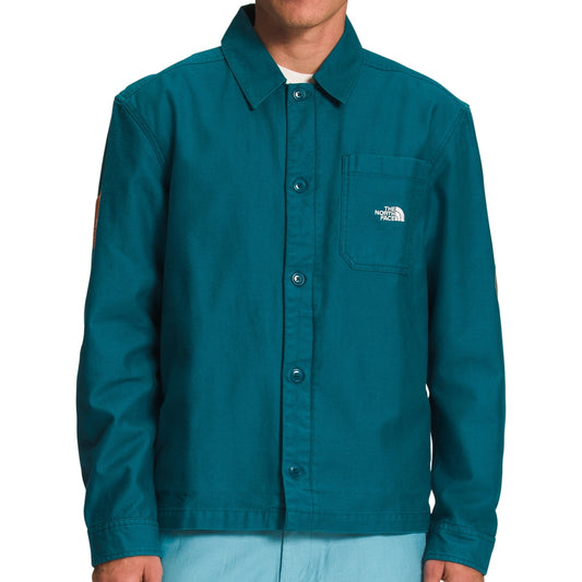 The North Face Valley Shacket Men's Blue Coral Cotton Shirt Jacket