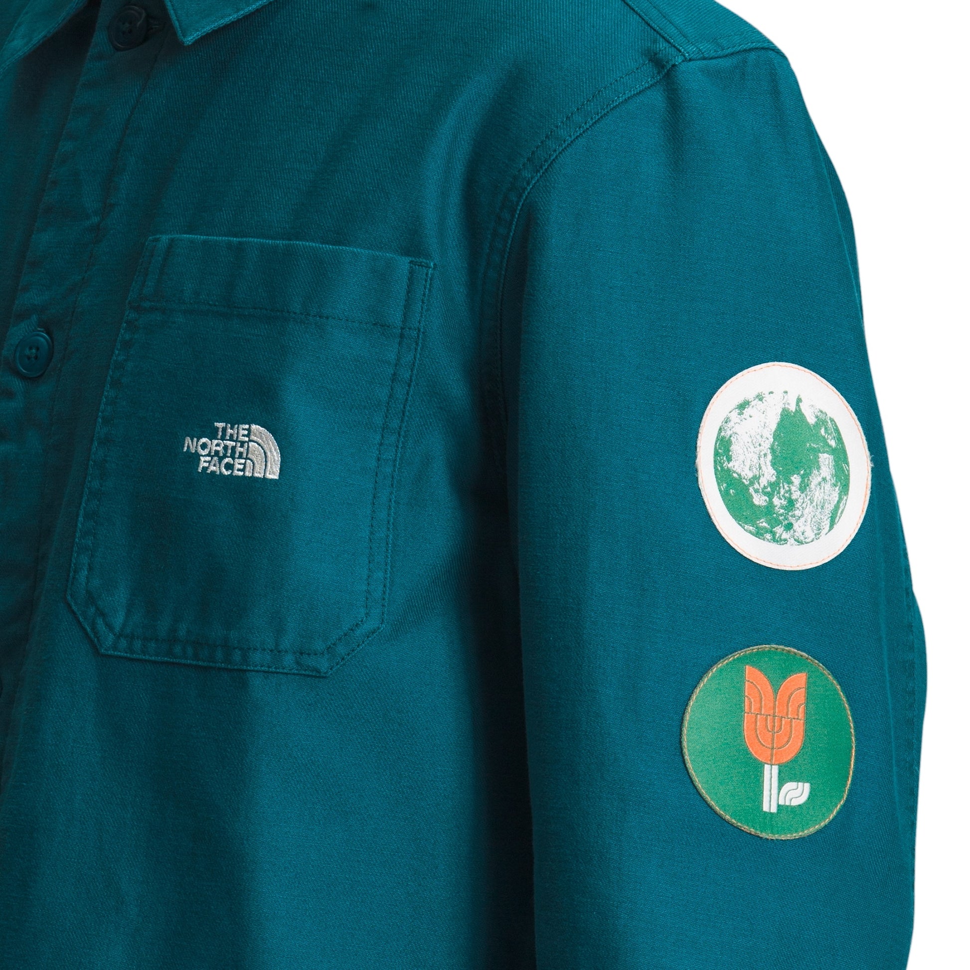 The North Face Valley Shacket Men's Blue Coral Cotton Shirt Jacket