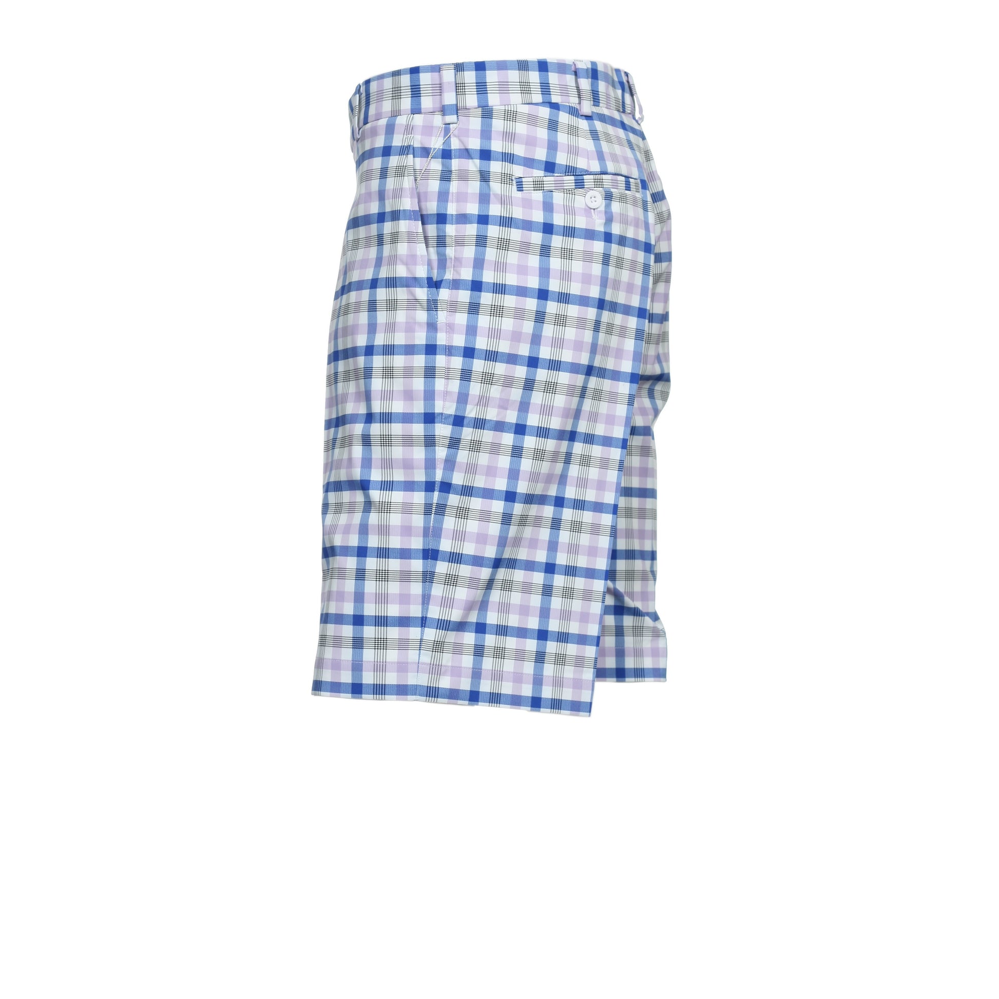 Nike Golf Men's Light Purple Plaid Flat Front Walking Shorts