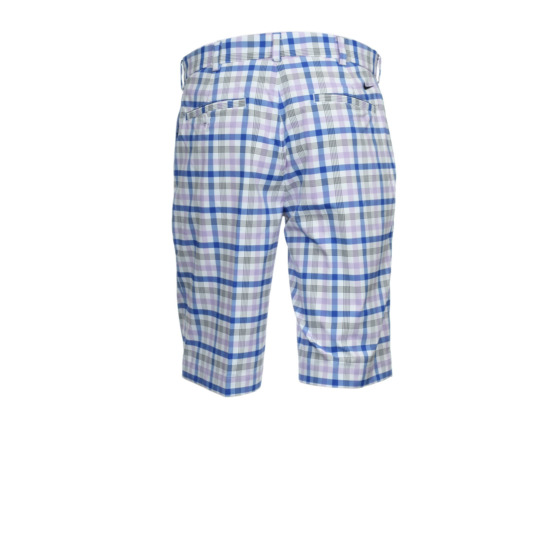 Nike Golf Men's Light Purple Plaid Flat Front Walking Shorts