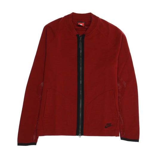 Nike Sportswear Mens Team Red/Black Full Zip Tech Knit Bomber