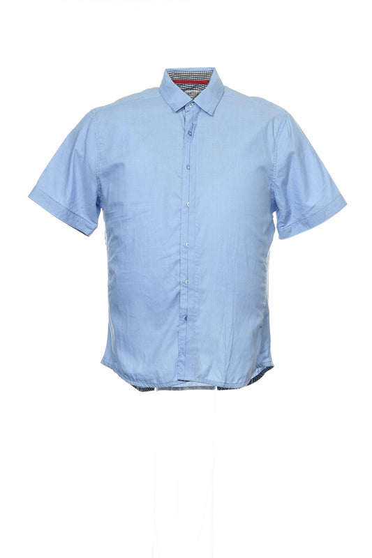 No Retreat 'Shane' Men's Blue Micro Vertical Striped Button Down Shirt
