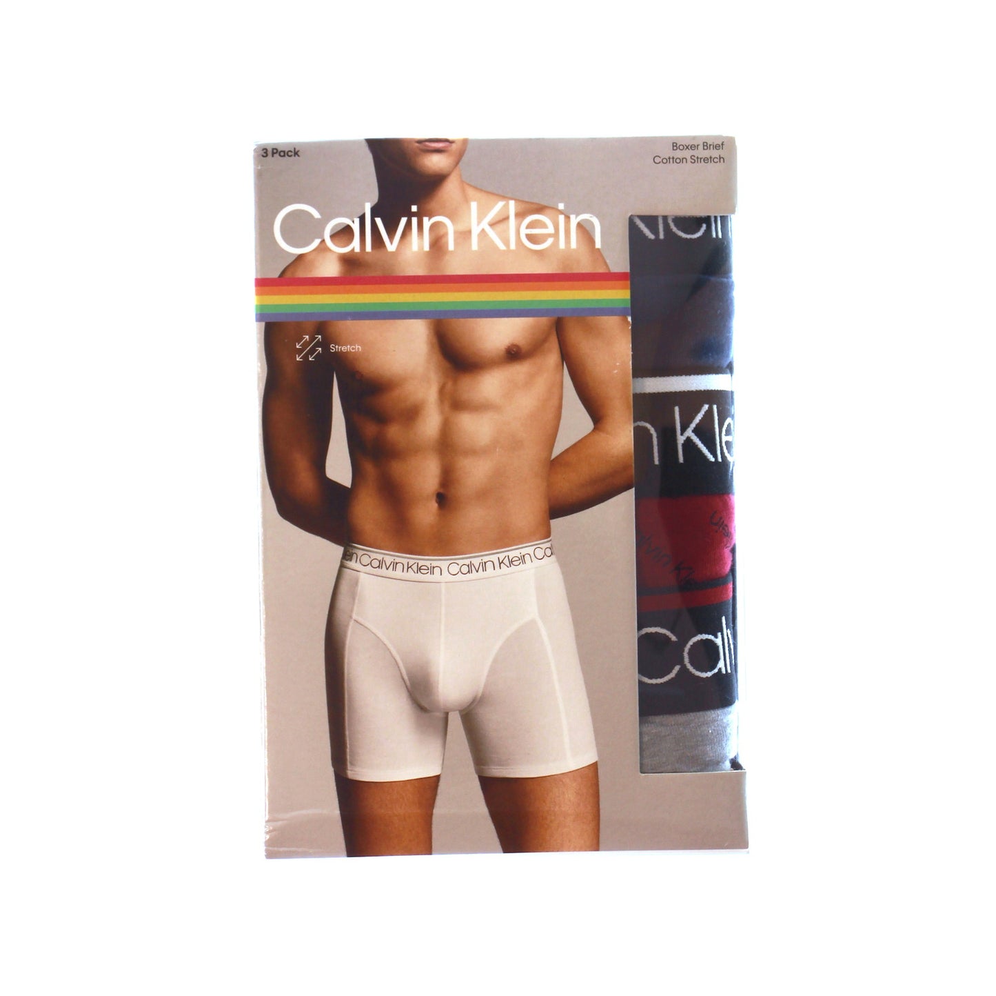 Calvin Klein Mens 3-Pack Cotton Stretch Classic Fit Boxer Briefs