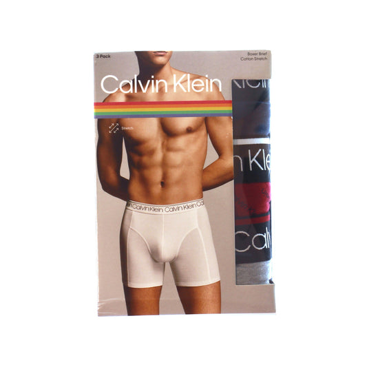Calvin Klein Mens 3-Pack Cotton Stretch Classic Fit Boxer Briefs