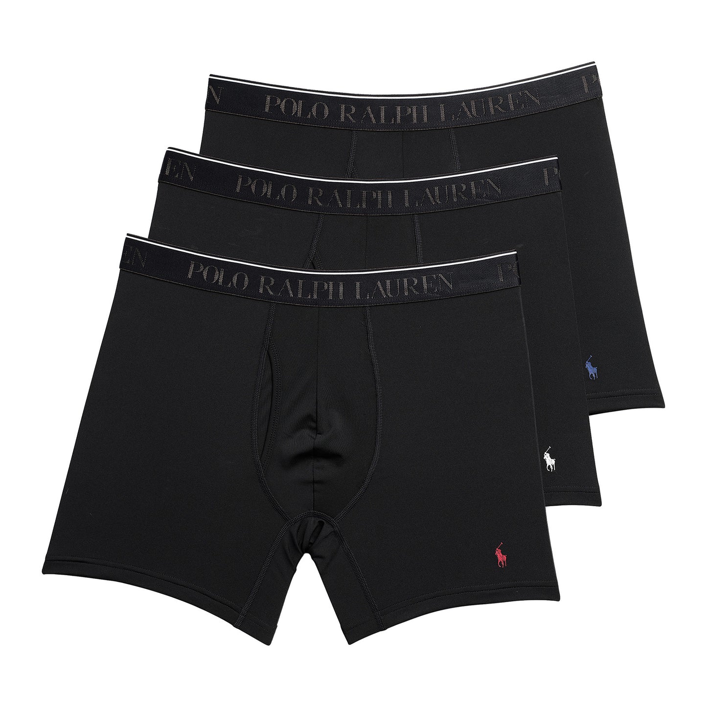 Polo Ralph Lauren Men's 3-Pack Black Classic Microfiber Boxer Briefs