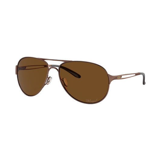 Oakley Caveat Womens Brunette C5 Polarized Pilot Sunglasses OO4054