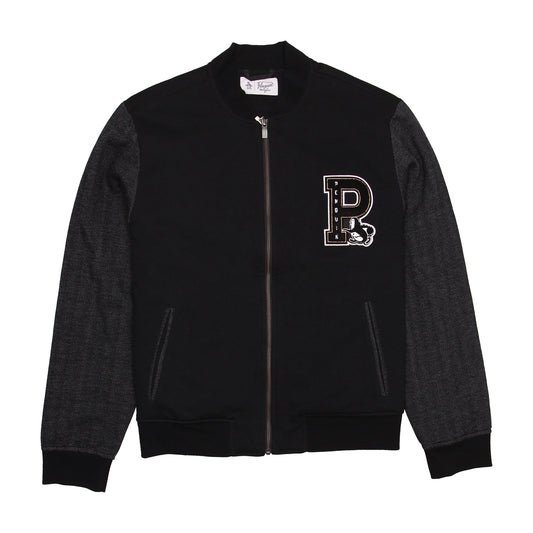 Original Penguin Men's Letterman Slim-Fit Black Varsity Jacket