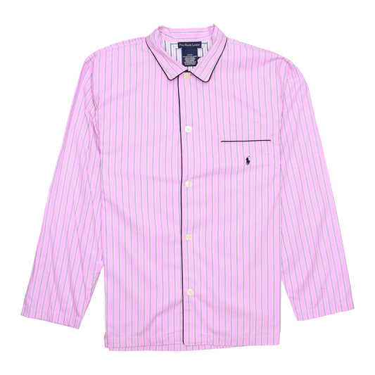 Polo Ralph Lauren Mens Pink Stripe Broadcloth Pajama Shirt