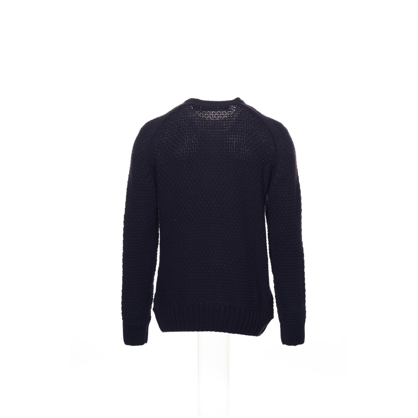 Perry Ellis (Greenwich Village) Men's Purple Cable Knit Crew Neck Sweater