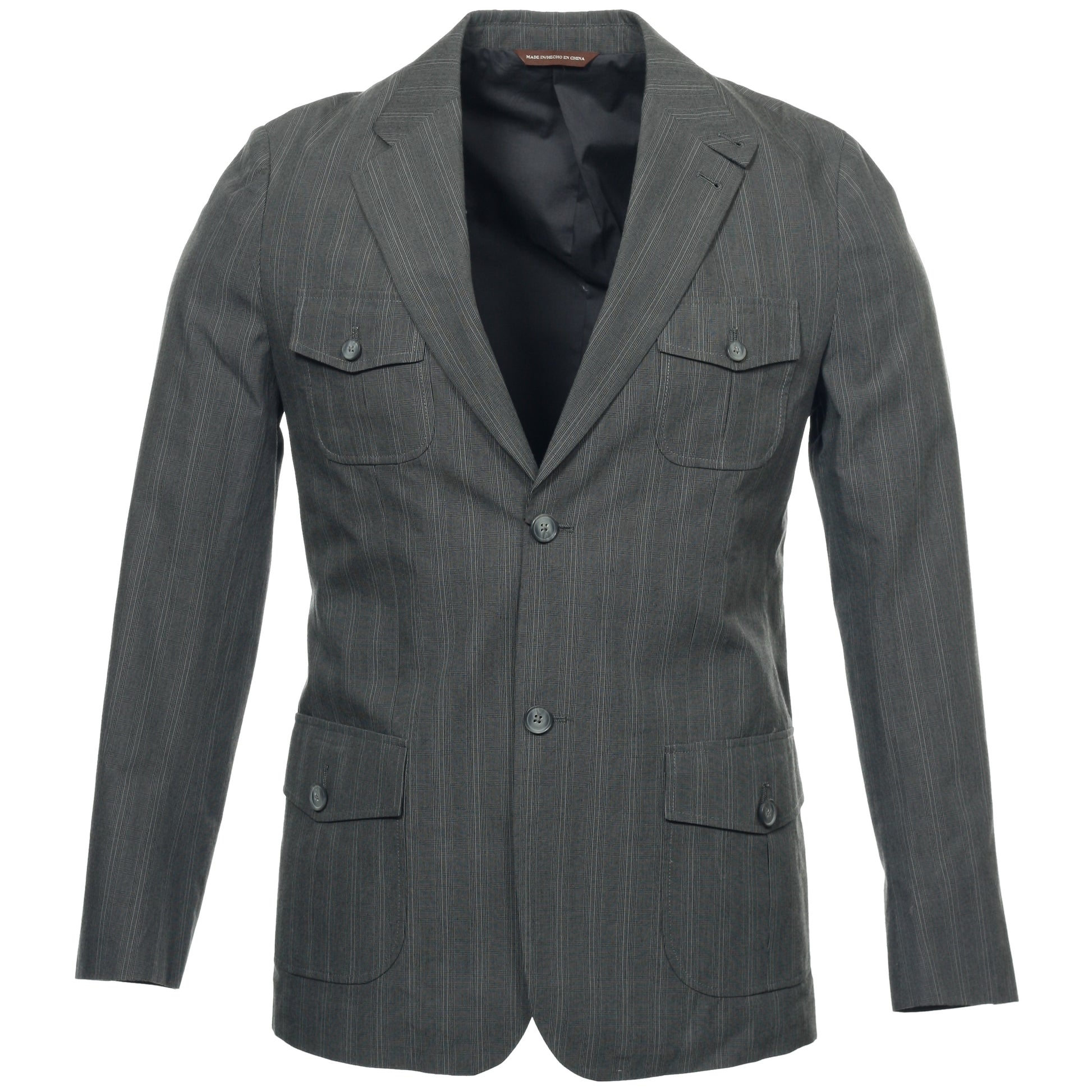Perry Ellis Mens Gargoyle Pinstripe 2 Button Sport Coat Jacket