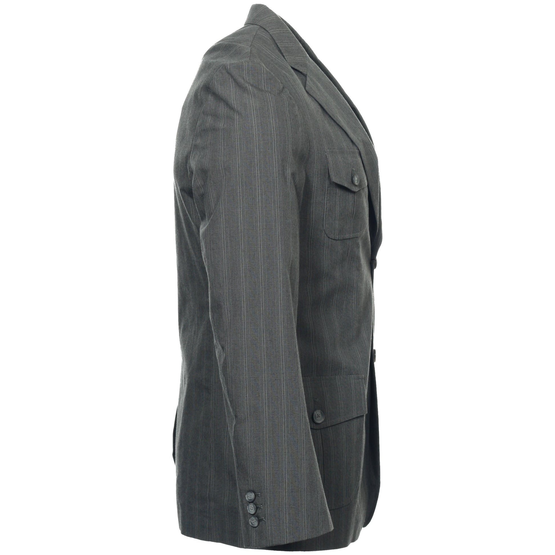 Perry Ellis Mens Gargoyle Pinstripe 2 Button Sport Coat Jacket