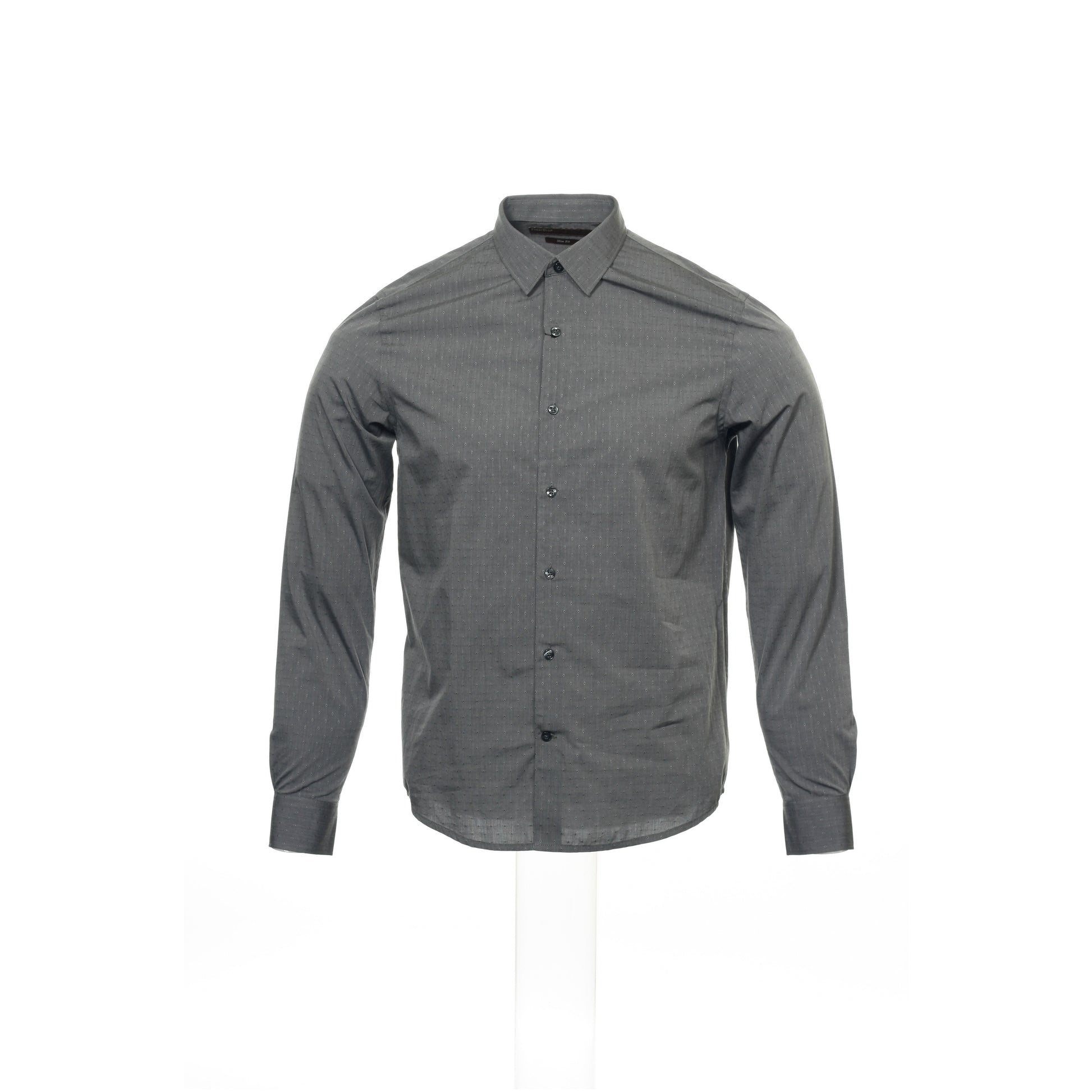 Perry Ellis Men's Gray Dotted Button Down Shirt