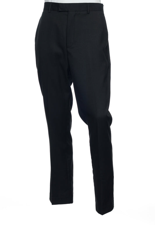 Perry Ellis Mens Black PREMILUX Slim Fit Flat Front Pants