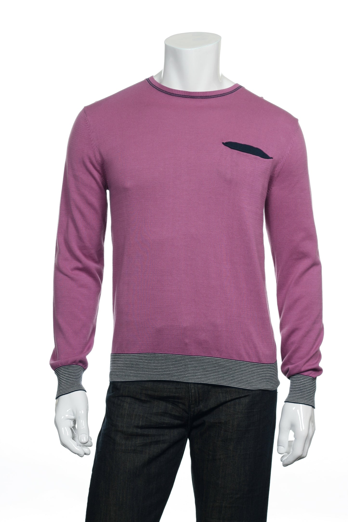 Perry Ellis Men's Light Purple Crew Neck Sweater