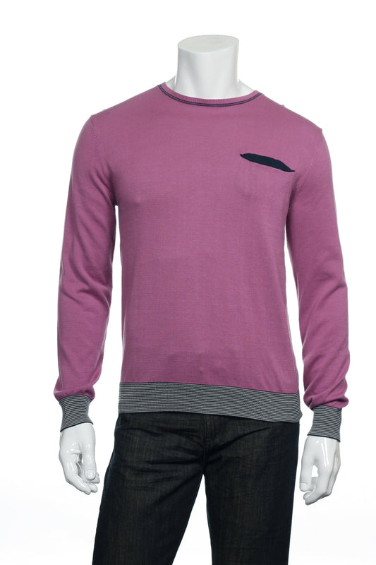 Perry Ellis Men's Light Purple Crew Neck Sweater