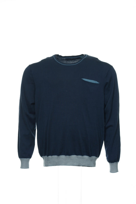 Perry Ellis Men's Blue Crew Neck Sweater