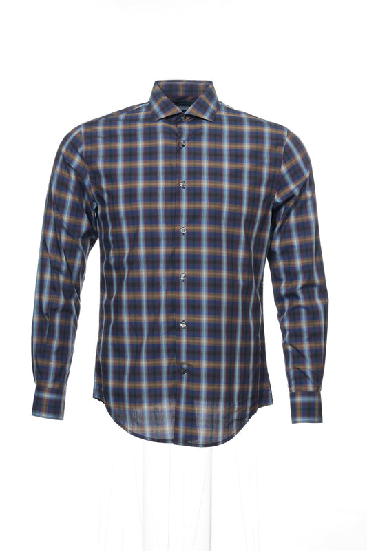 Perry Ellis Men's Purple Plaid Button Down Shirt