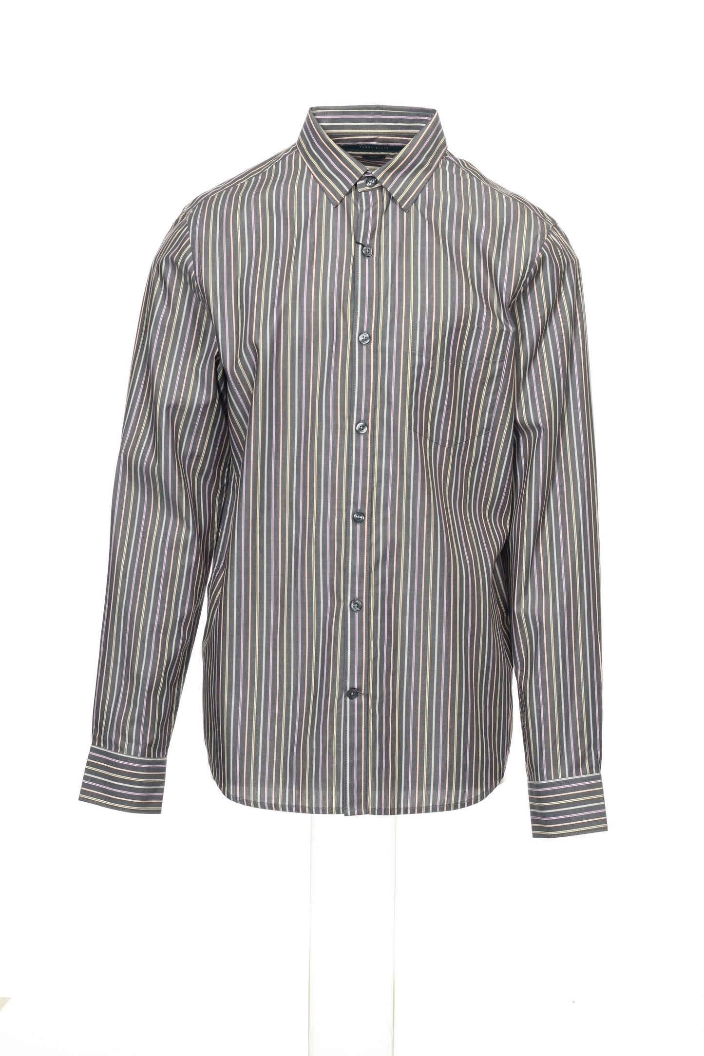 Perry Ellis Men's Gray Button Down Shirt