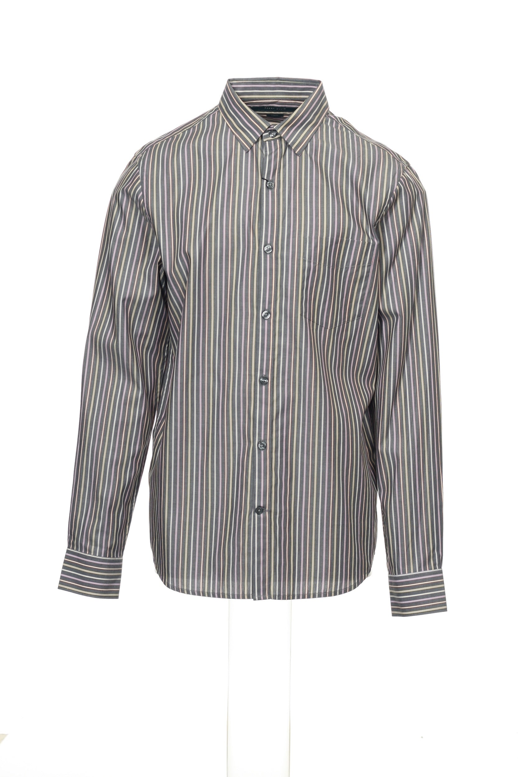 Perry Ellis Men's Gray Button Down Shirt