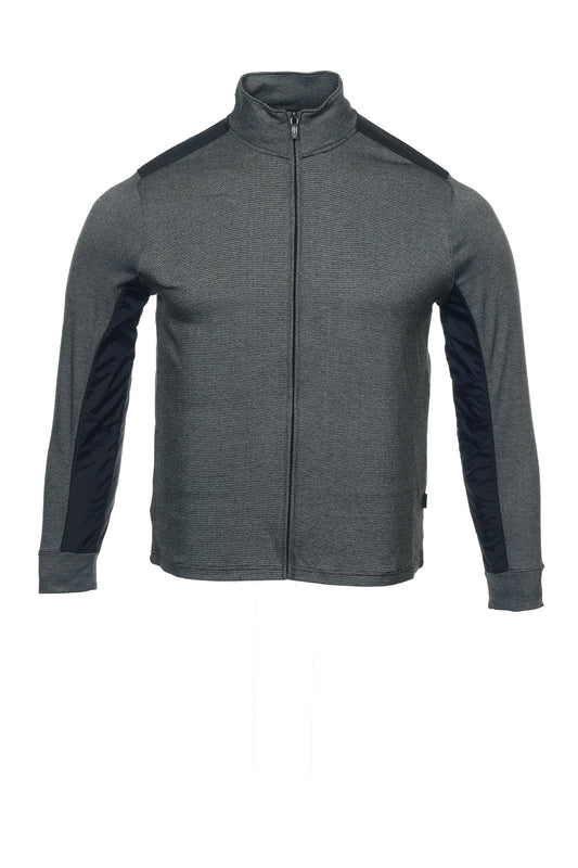 Perry Ellis Men's Black Heather Full Zip Sweatshirt