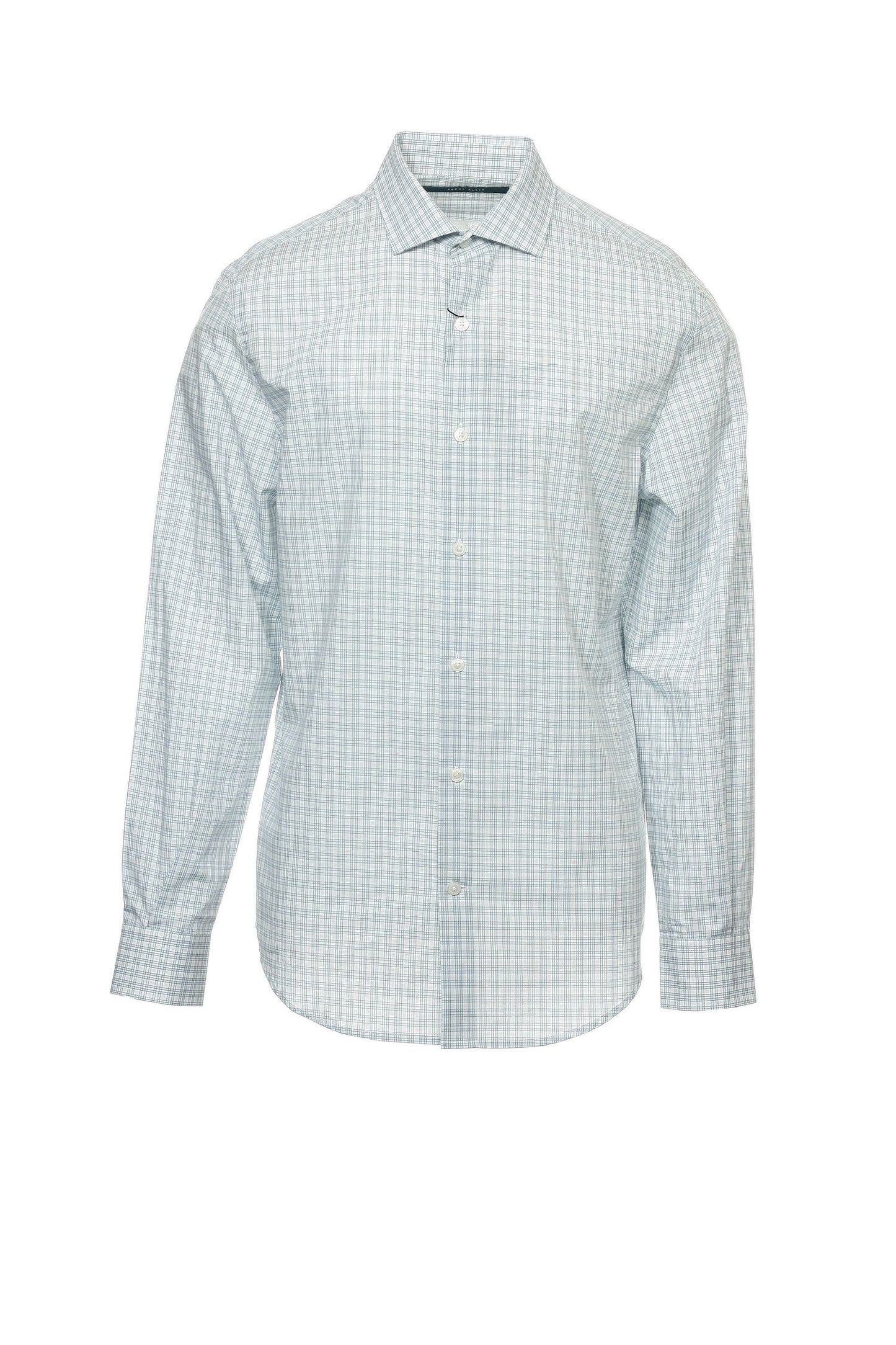 Perry Ellis Men's Blue Window Pane Button Down Shirt