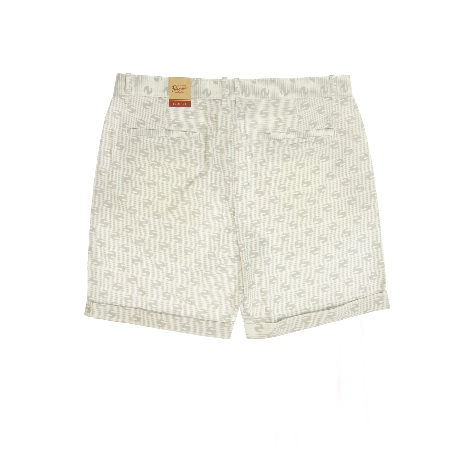Original Penguin Men's Beige Variegated Flat Front Walking Shorts