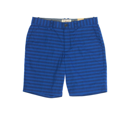 Original Penguin Men's Blue Striped Flat Front Walking Shorts