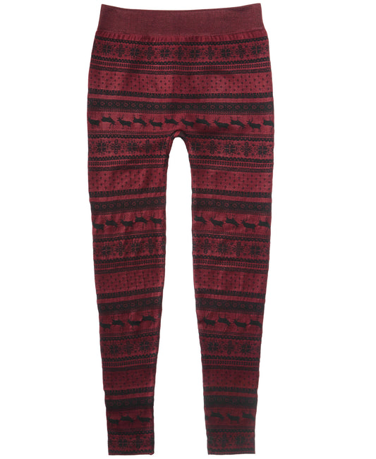 Pink Republic Girls Burgundy Leggings
