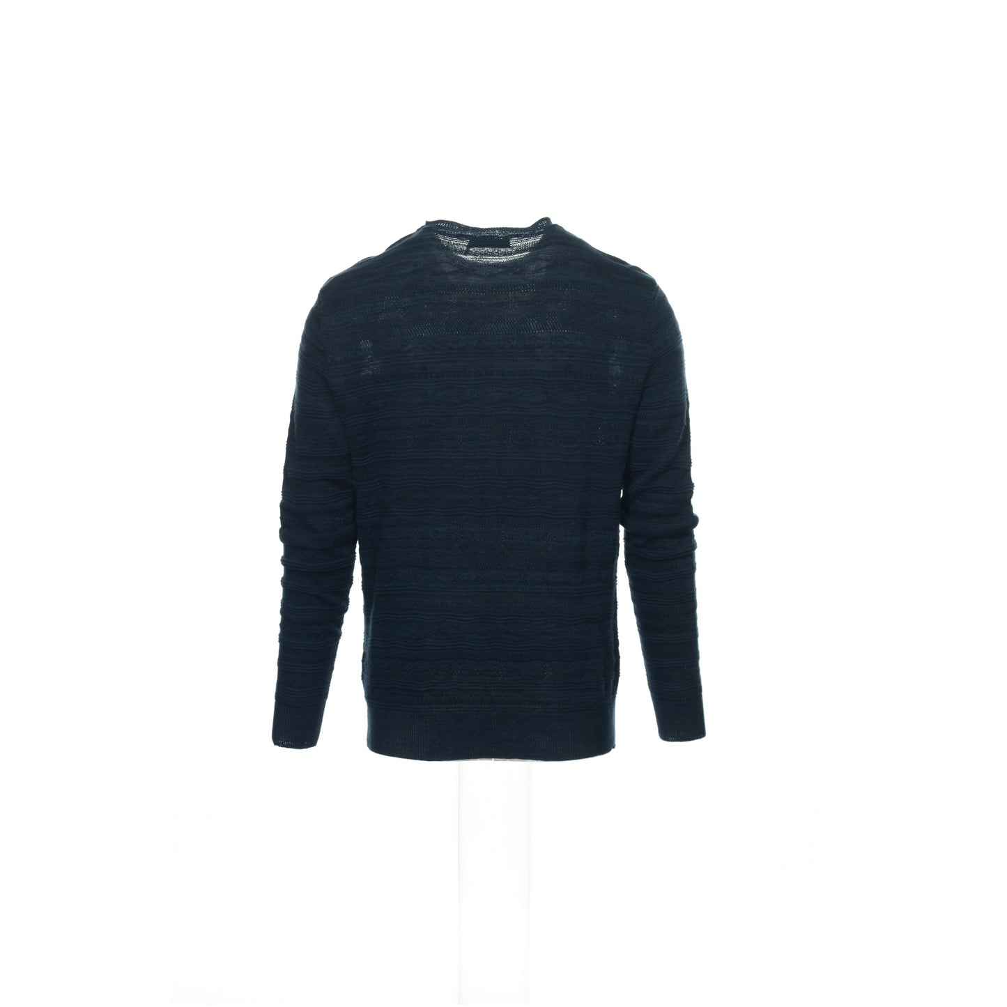 POLO by Ralph Lauren Men's Blue Striped Crew Neck Sweater