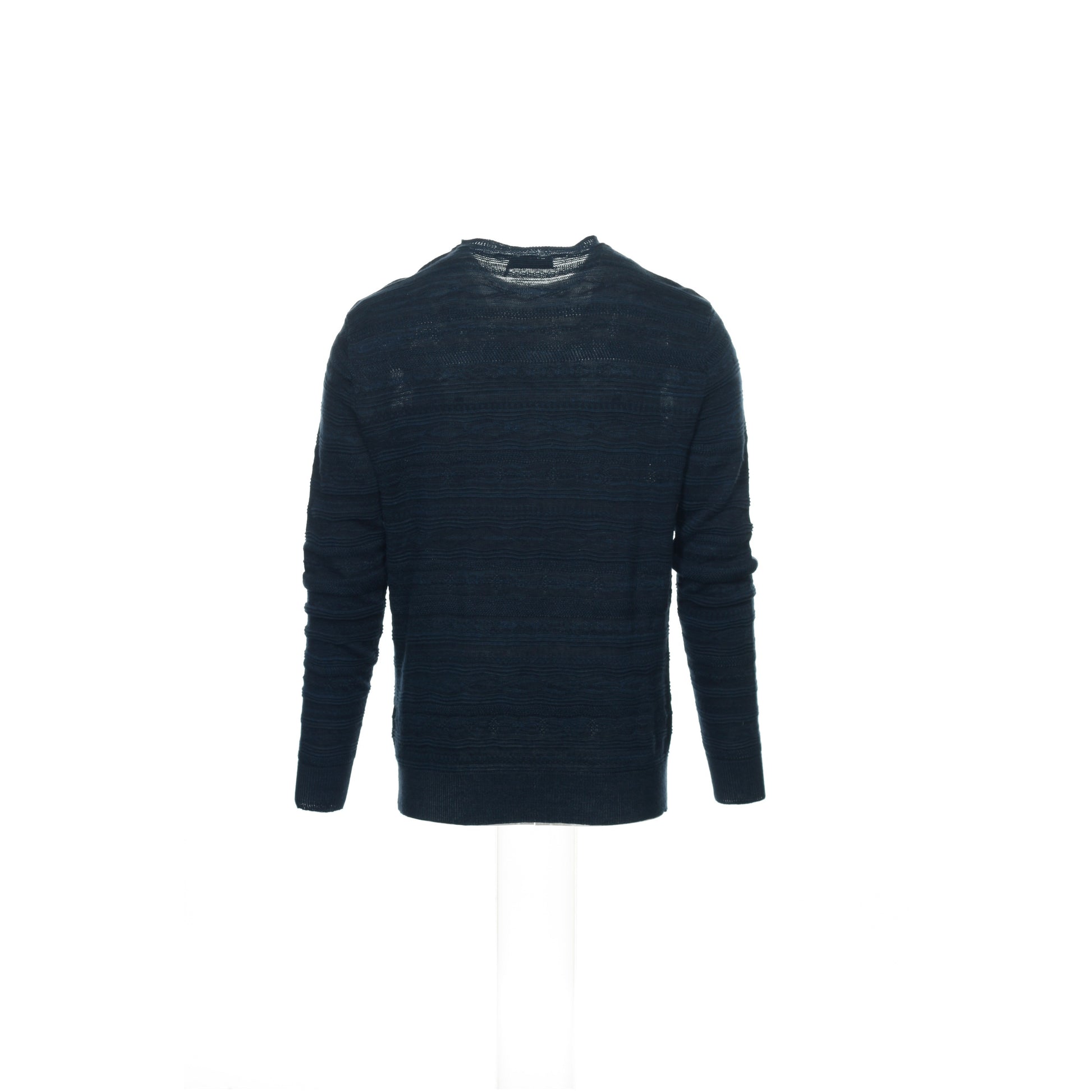 POLO by Ralph Lauren Men's Blue Striped Crew Neck Sweater