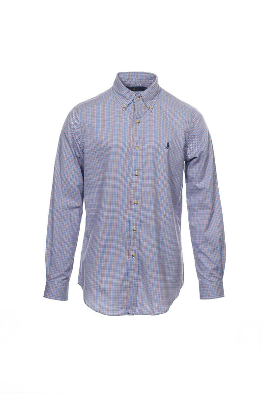 Ralph Lauren Men's Blue Plaid Button Down Shirt