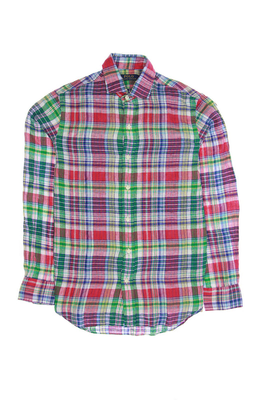 Ralph Lauren Mens Multi-Color Plaid Button Down Shirt