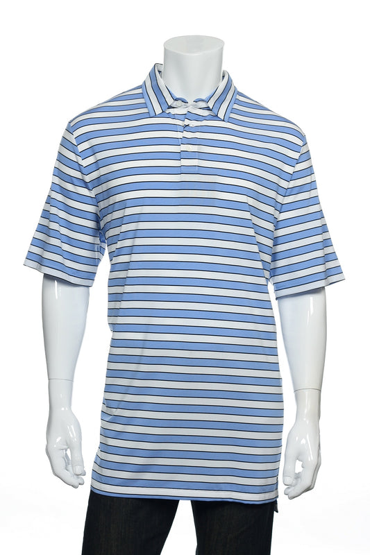 RLX Golf Ralph Lauren Men's Striped Polo Shirt Golf (Large, White & Blue) $90