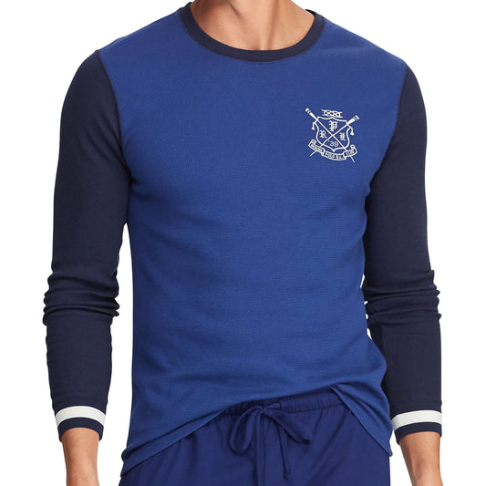 Polo Ralph Lauren Mens Navy Thermal Knit Pajama Shirt