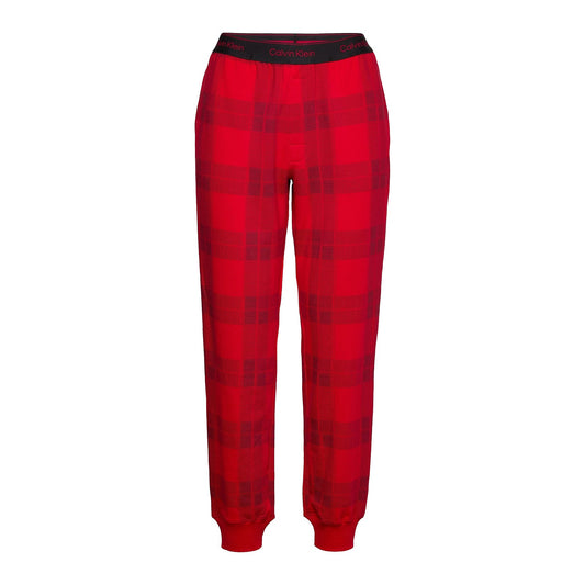 Calvin Klein Women's Cotton Lounge Holiday Plaid Joggers Pajama Pants