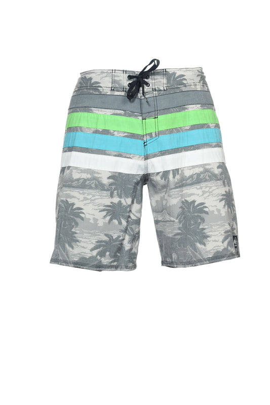 Quiksilver 'Jayolio' Men's Light Gray Hawaiian Board Shorts