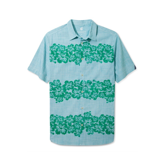 Rocawear Mens Tropical Green Hawaiian Short Sleeve Button Down Shirt