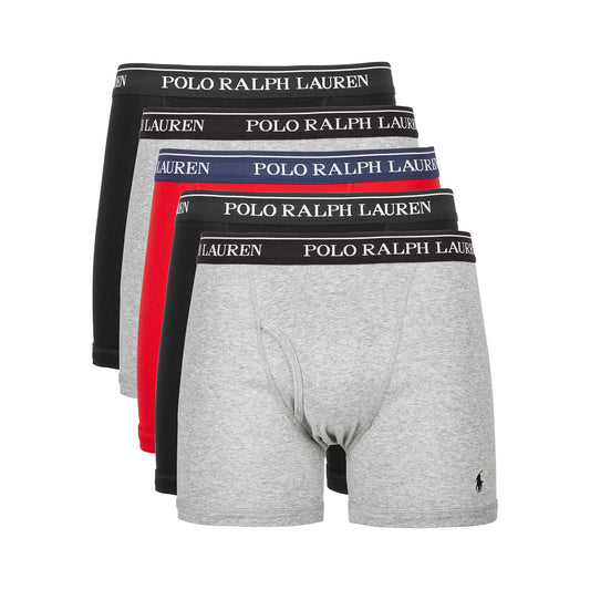 Polo Ralph Lauren Mens 5 Pack Assorted Classic Cotton Boxer Briefs