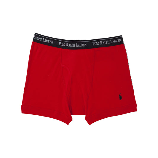 Polo Ralph Lauren Mens Black(Printed Polos)/Black/Red Classic Kint Cotton Boxers