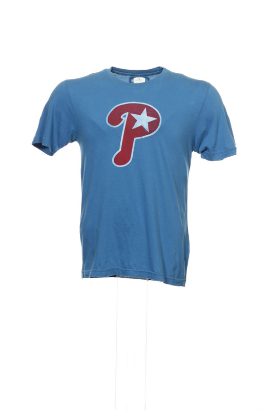 Red Jacket Mens Blue Graphic MLB Philadelphia Phillies T-Shirt