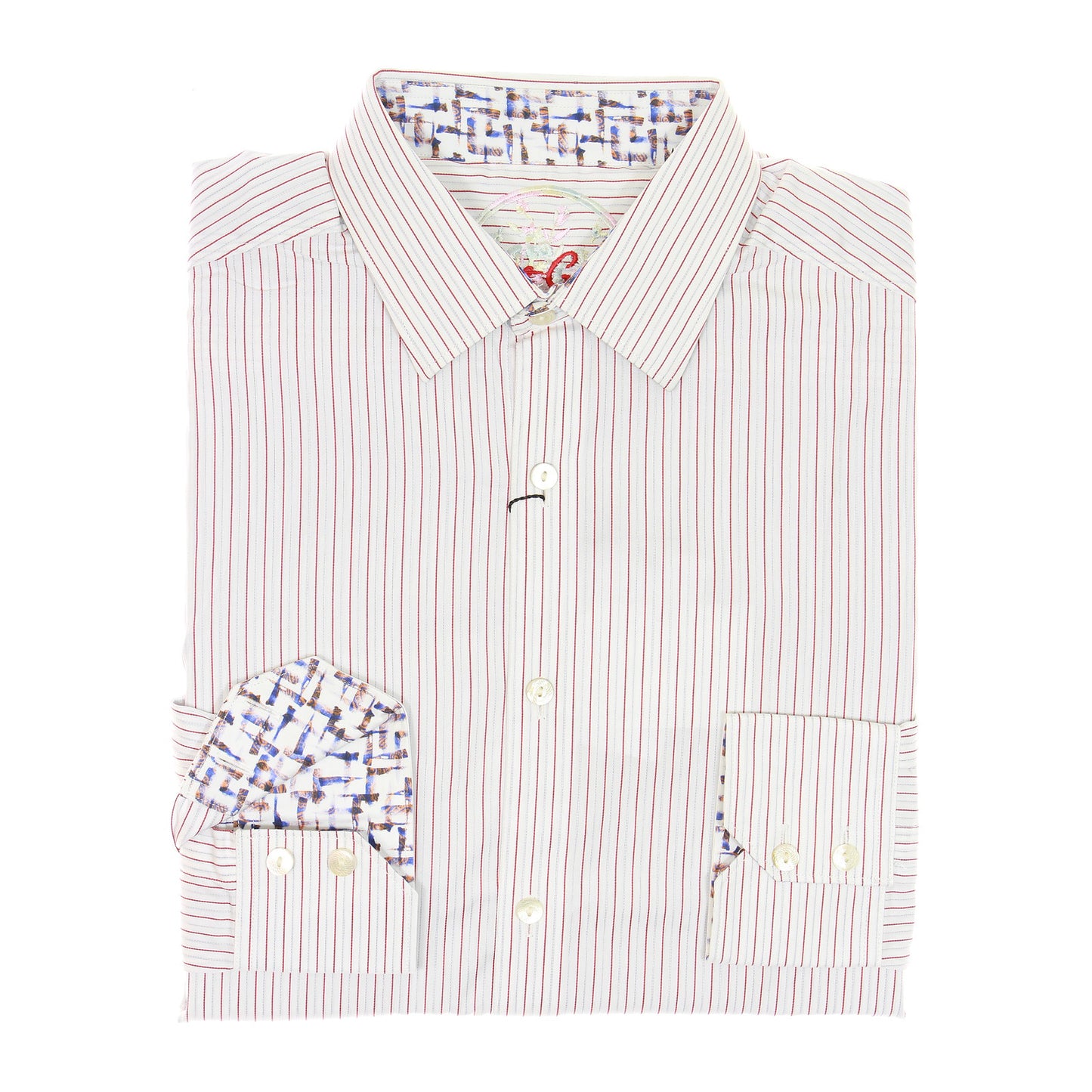 Robert Graham Mens Striped Classic Fit Cotton LS Button Down Shirt