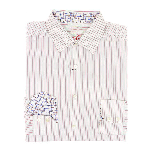 Robert Graham Mens Striped Classic Fit Cotton LS Button Down Shirt