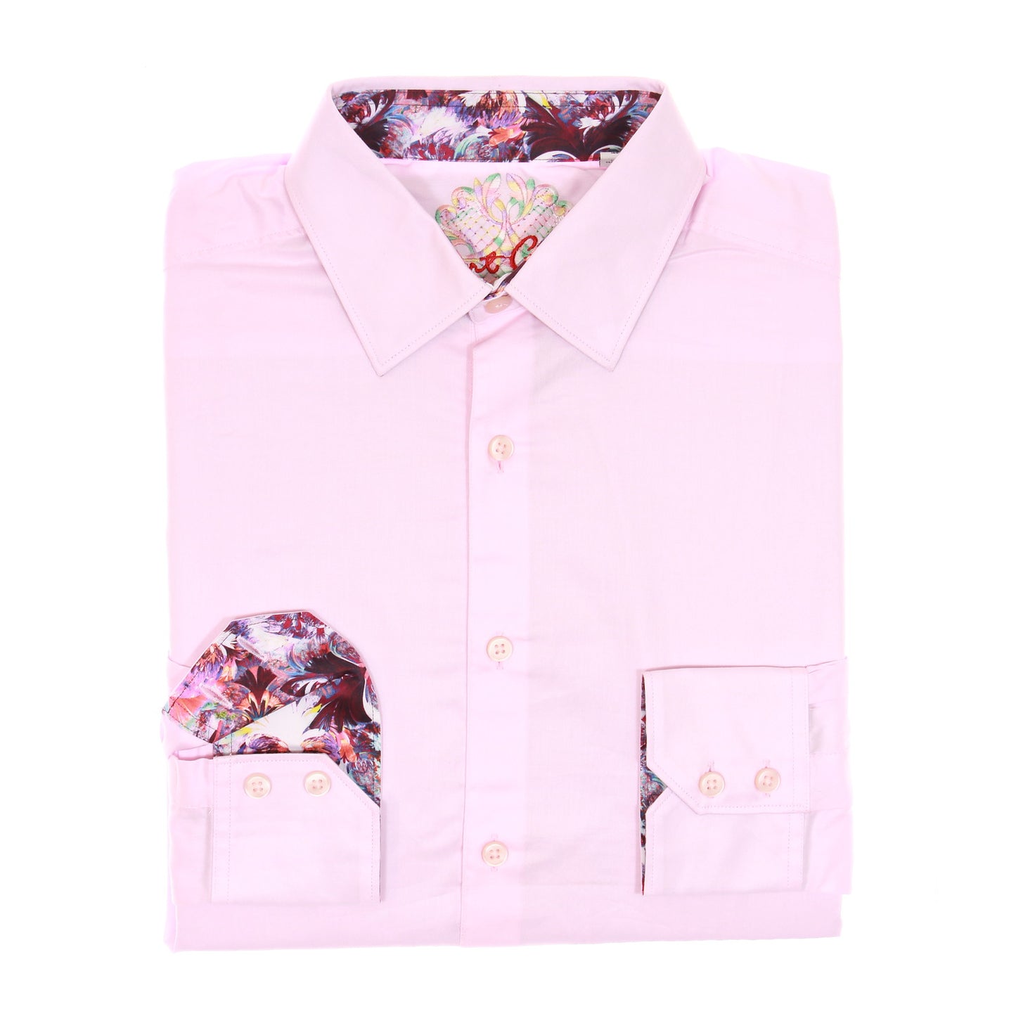Robert Graham Mens Pink Classic Fit Cotton LS Button Down Shirt
