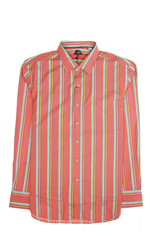 Robert Graham 'Long Lane' Mens Salmon Striped Button Down Shirt